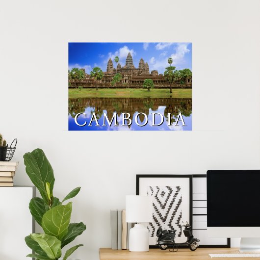 Angkor Wat Temple | Kampuchea, Kambodscha Poster (Heimbüro)