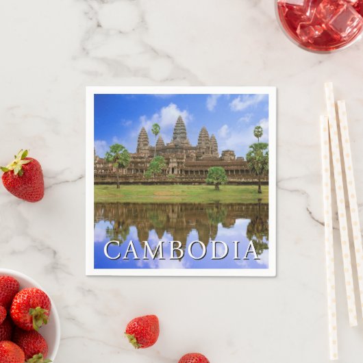 Angkor Wat Temple | Kampuchea, Kambodscha Serviette (Beispiel)