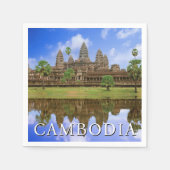 Angkor Wat Temple | Kampuchea, Kambodscha Serviette (Vorderseite)