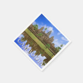 Angkor Wat Temple | Kampuchea, Kambodscha Serviette (Ecke)