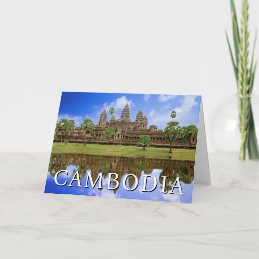Angkor Wat Temple | Kampuchea, Kambodscha Vielen D Dankeskarte (Vorderseite)