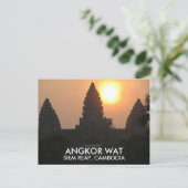 Angkor Wat Temple Sunrise Siem Reap Kambodscha Asi Postkarte (Stehend Vorderseite)