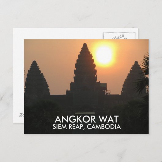 Angkor Wat Temple Sunrise Siem Reap Kambodscha Asi Postkarte (Vorne/Hinten)