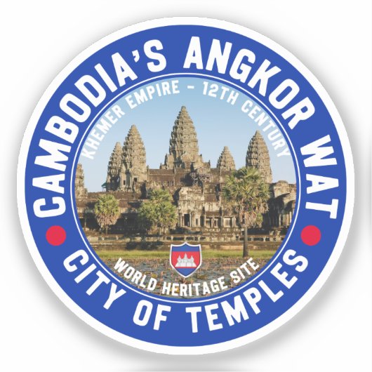 Angkor Wat Temples - Cambodia Aufkleber (Vorderseite)
