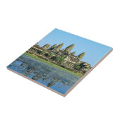Angkor Wat und Reflexion im See - Kambodscha Fliese (Seite)