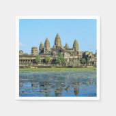 Angkor Wat und Reflexion im See - Kambodscha Serviette (Vorderseite)