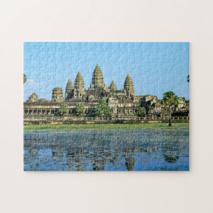 Angkor Wat und Spiegelung im See - Kambodscha Puzzle