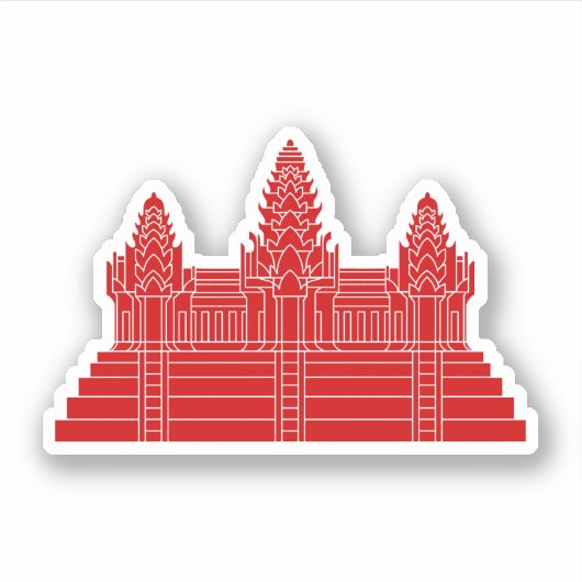 Angkor Wat Ver.2.0. Khmer Temple Aufkleber (Vorderseite)