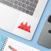 Angkor Wat Ver.2.0. Khmer Temple Aufkleber (Laptop mit iPhone)