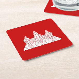 Angkor Wat Ver.2.0. Khmer Temple Rechteckiger Pappuntersetzer