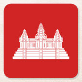 Angkor Wat Ver.2.0. Khmer Temple Rechteckiger Pappuntersetzer (Vorderseite)