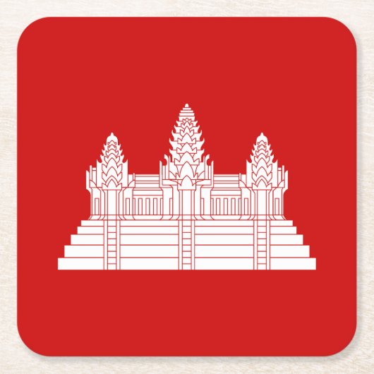 Angkor Wat Ver.2.0. Khmer Temple Rechteckiger Pappuntersetzer (Vorderseite)