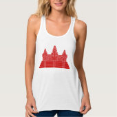 Angkor Wat Ver.2.0. Khmer Temple Tank Top (Vorderseite)