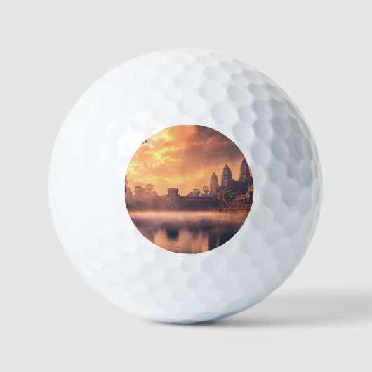 Angkor Wat Wasserfarbe Golfball (Vorderseite)