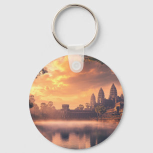 Angkor Wat Wasserfarbe Schlüsselanhänger