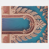 Angkul-Angkul-Bogenrelief Fleecedecke (Vorderseite (Horizontal))
