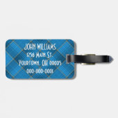 Anglblau Kariert mit Angebot Gepäckanhänger (Rückseite horizontal)