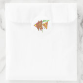 Angle Fish Runder Aufkleber (Tasche)