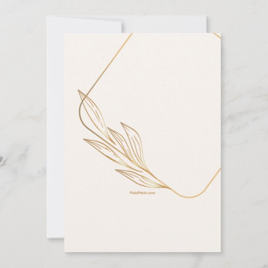 Angle Foto Bridal Dusche Einladung (Rückseite)