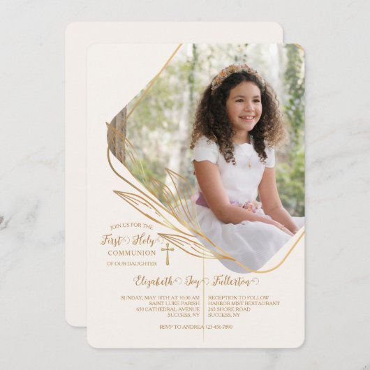 Angle Foto Religiöse Einladung (Vorne/Hinten)