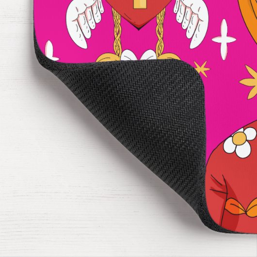 Angle Number One Heart Long Blonde Hair Princess Mousepad (Ecke)