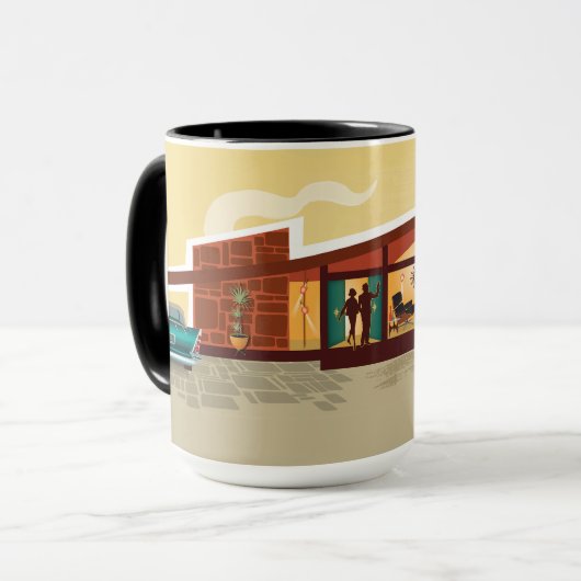 Angle Roof Mid Centrum Modernes Haus - SET Tasse (Vorderseite Links)