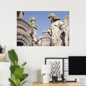 Angle Statue Nah oben im Friedhof La Recoleta Poster (Heimbüro)