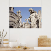 Angle Statue Nah oben im Friedhof La Recoleta Poster (Küche)