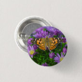 Angle Wing Butterfly auf Kon-Blume Button (Vorne & Hinten)