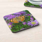 Angle Wing Butterfly auf Kon-Blume Getränkeuntersetzer (Linke Seite)