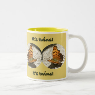 Angle Wing Comma Butterfly Es ist Zwillinge neues  Zweifarbige Tasse