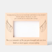 Angle Wings Beerdigung Custom Message Mermorial Fo Geätzte Rahmen (Vorderseite)