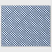 Angled Blue und White Gingham Geschenkpapier (Flach)