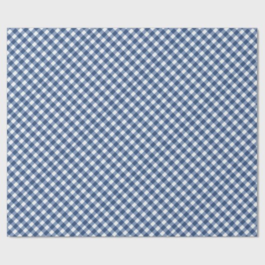 Angled Blue und White Gingham Geschenkpapier (Flach)
