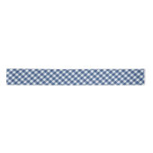 Angled Blue und White Gingham Satinband (Vorderseite)