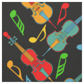 Angled Cellos Musiknoten Stoff (Nahaufnahme)