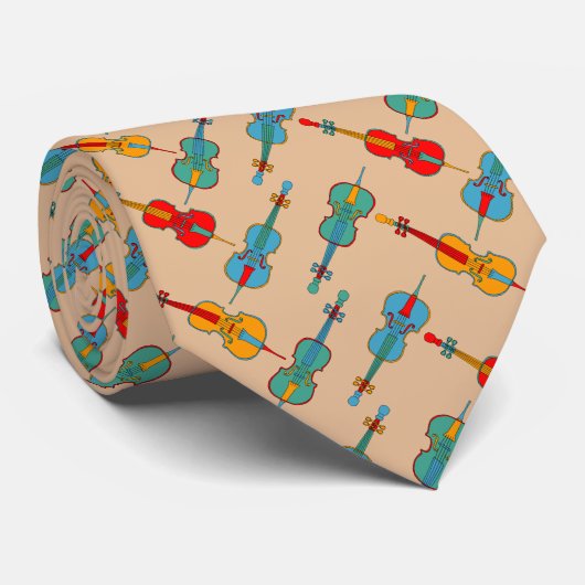 Angled Cellos Neck Tie Krawatte (Gerollt)