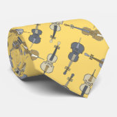 Angled Cellos Pattern Krawatte (Gerollt)