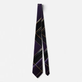 Angled Elegance - negro, morado, burdeos intenso Krawatte (Vorderseite)