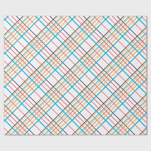 Angled Funky Doodle Lines Geschenkpapier (Flach)