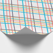 Angled Funky Doodle Lines Geschenkpapier (Ecke)