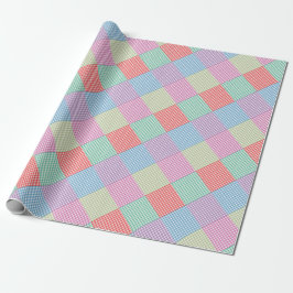 Angled Gingham Patchwork Geschenkpapier