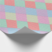 Angled Gingham Patchwork Geschenkpapier (Ecke)