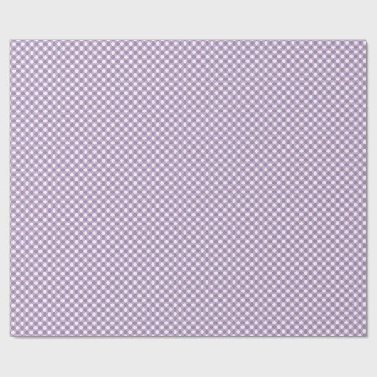 Angled Lavender und White Gingham Geschenkpapier (Flach)