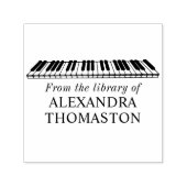 Angled Piano Keyboard Library Name Permastempel (Design)