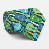 Angled Ukulele Muster Krawatte (Gerollt)