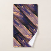 Angled Wood Tile Badhandtuch Set (Handtuch)