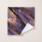 Angled Wood Tile Badhandtuch Set (Waschlappen)