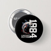 Angler 41. Geburtstag Fishing Limited Edition 1984 Button (Vorne & Hinten)