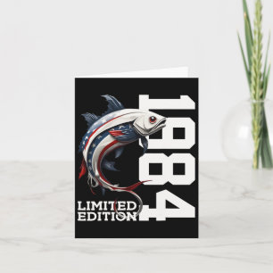 Angler 41. Geburtstag Fishing Limited Edition 1984 Karte